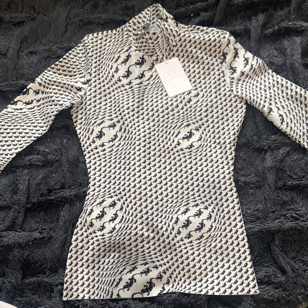 Marine Serre White Line Top